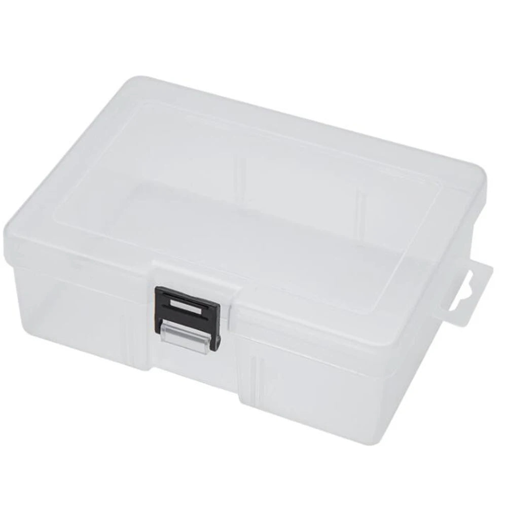 ClearCraft Organizer: Multipurpose Empty Utility Box - Plastic Polypropylene Pencil Box with Lid, Snap Closure, Transparent Storage for Pencils and Pens
