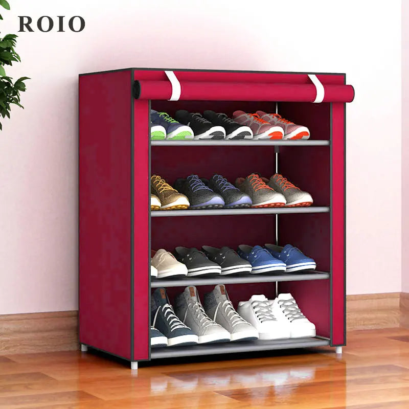 EasyFit FabricStack: Multilayer Shoe Organizer.