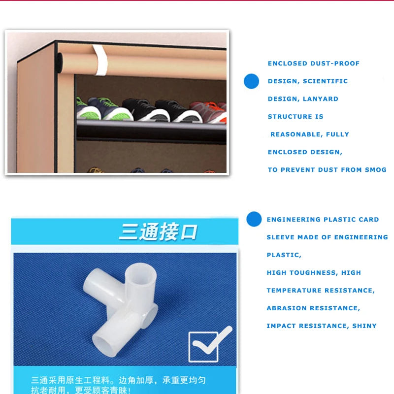 EasyFit FabricStack: Multilayer Shoe Organizer.