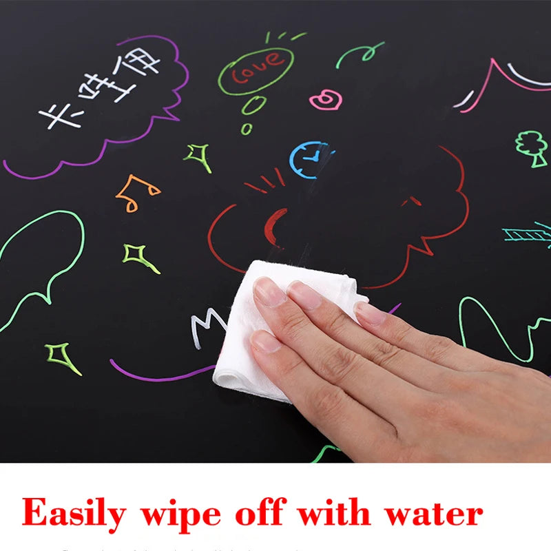ChalkCraft Express: A4 Magnetic Blackboard Sticker - Small Chalkboard for Kitchen Menu, Weekly Planner, and Fridge Message Board