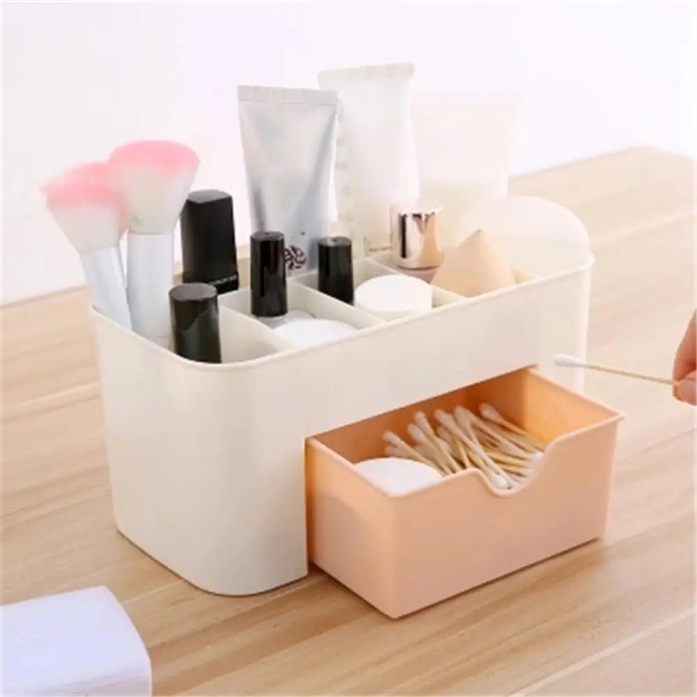 CosmoCrafter DeskDraw: Plastic Desktop Organizer Drawer - 6 Grid Cosmetics Storage Box and Stationery Container, Ideal for Pen Holder and Organization