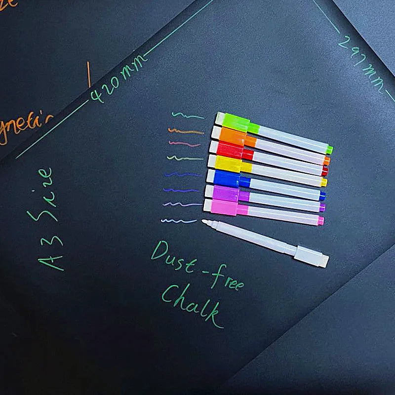 ChalkCraft Express: A4 Magnetic Blackboard Sticker - Small Chalkboard for Kitchen Menu, Weekly Planner, and Fridge Message Board