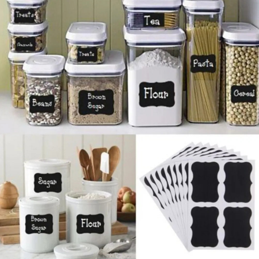 CraftEase ChalkLabels: 8/36Pcs Chalkboard Stickers - Blackboard Craft Kitchen Jar Organizer Labels for DIY and Bottle Stiky Stickers