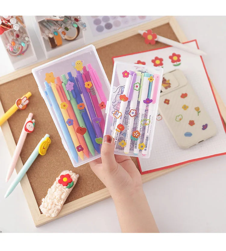 ClearSort Duo: 2pcs/lot Transparent Desktop Organizer - Plastic Pencil Box and Desk Storage for School and Office Stationery
