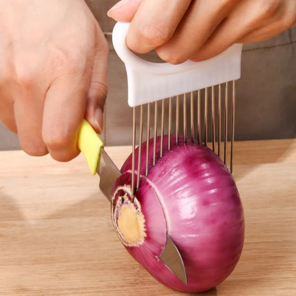 SliceMaster Stainless: Vegetable & Fruit Slicer Fork.
