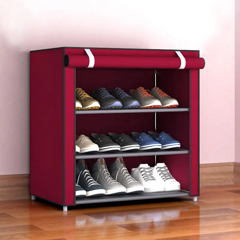 EasyFit FabricStack: Multilayer Shoe Organizer.
