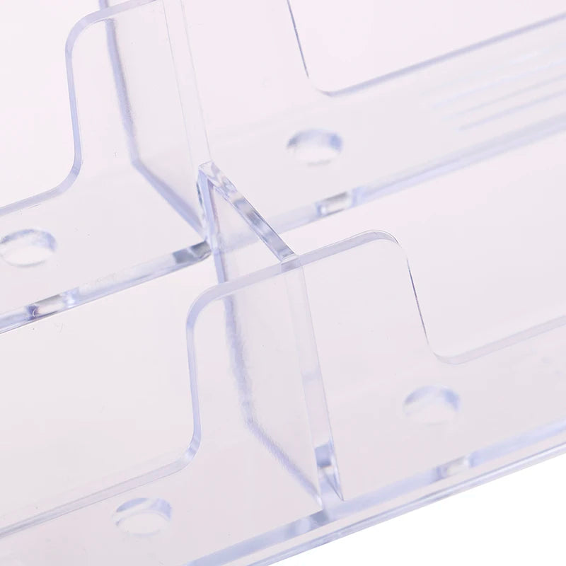 ClearDesk Elegance: Transparent Acrylic Desktop Business Card Holder Stand - Counter Top Display Stand for Desk Accessories, Hot Sale Item