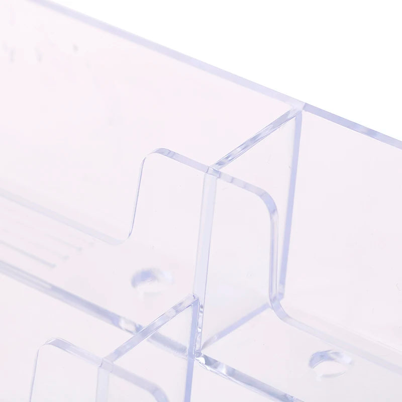 ClearDesk Elegance: Transparent Acrylic Desktop Business Card Holder Stand - Counter Top Display Stand for Desk Accessories, Hot Sale Item