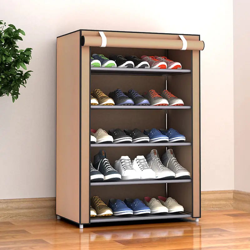 EasyFit FabricStack: Multilayer Shoe Organizer.