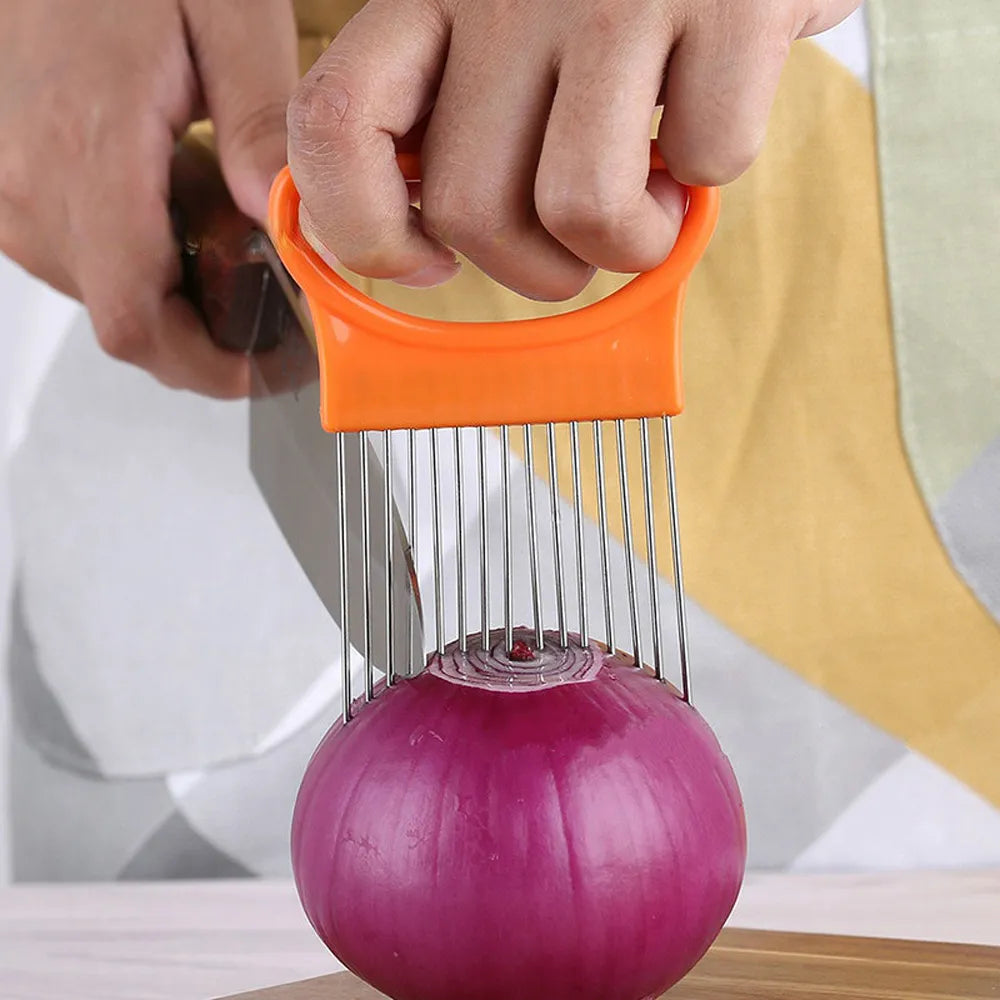 SliceMaster Stainless: Vegetable & Fruit Slicer Fork.