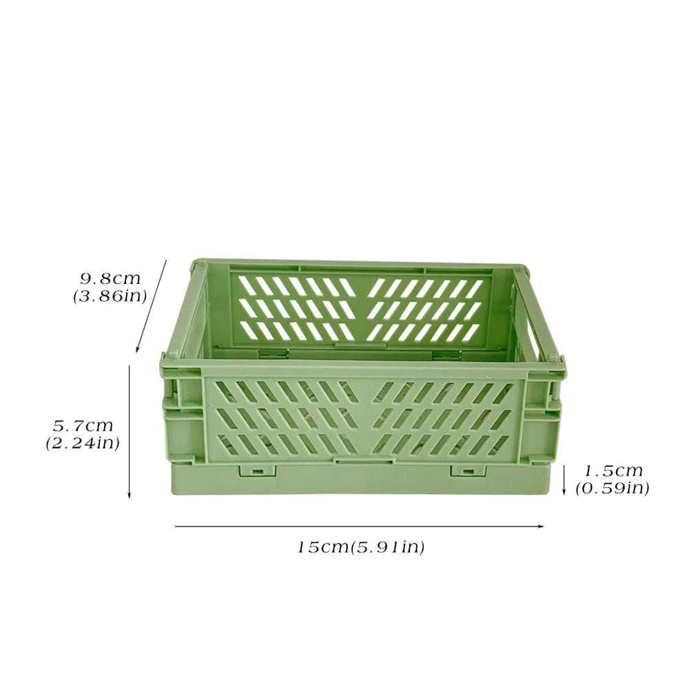 StationaryStash Stackables: Mr.paper Plastic Foldable Stationery Holder - Simple and Cute Student Office Desktop Storage Organizer with 6 Styles
