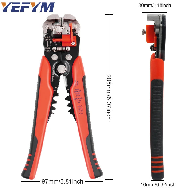 Wire Stripper Tools Multitool Pliers YEFYM YE-1 Automatic Stripping Cutter Cable Wire Crimping Electrician Repair Tools