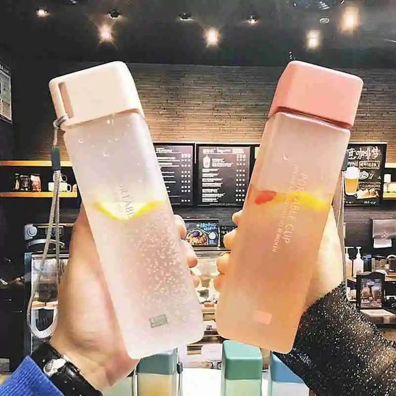 ClearSip MatteSquare: 500ml Outdoor Sports Water Cup.