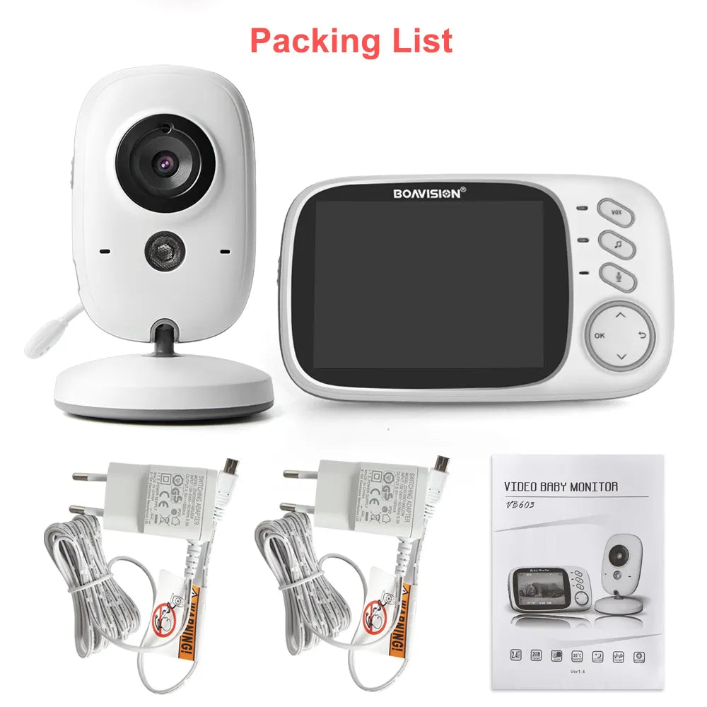 CuddleView VB603: 2.4G Wireless Baby Monitor with 3.2 Inches LCD Display