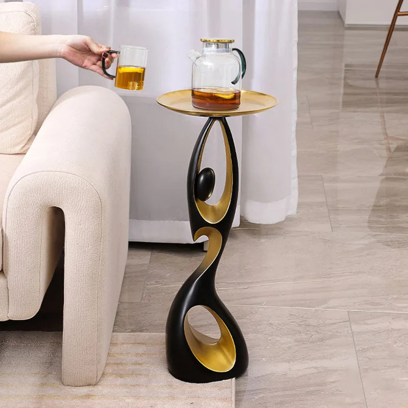 ArtVibe Abstract Sofa Side Table: A Creative Blend of Light Luxury and Modern Elegance - Perfect for Living Room, Porch, or Any Corner. Elevate Your Home Decor with This Designer Furniture Piece
