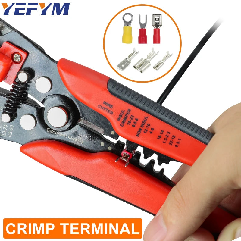 Wire Stripper Tools Multitool Pliers YEFYM YE-1 Automatic Stripping Cutter Cable Wire Crimping Electrician Repair Tools