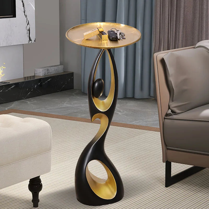 ArtVibe Abstract Sofa Side Table: A Creative Blend of Light Luxury and Modern Elegance - Perfect for Living Room, Porch, or Any Corner. Elevate Your Home Decor with This Designer Furniture Piece