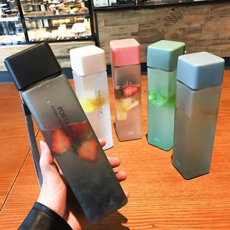ClearSip MatteSquare: 500ml Outdoor Sports Water Cup.