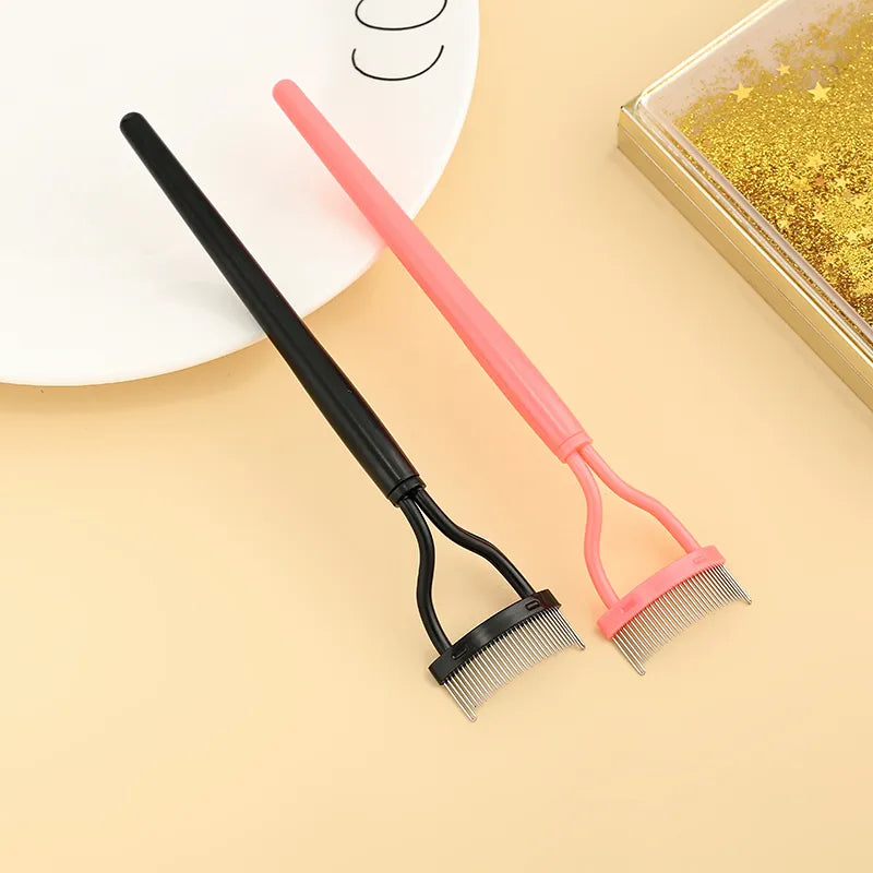 GlamCurve Eyelash Curler: Foldable Metal Design with Lash Separator and Brush Comb – Your Essential Beauty Makeup Cosmetic Tool for Perfectly Curled and Defined Lashes.