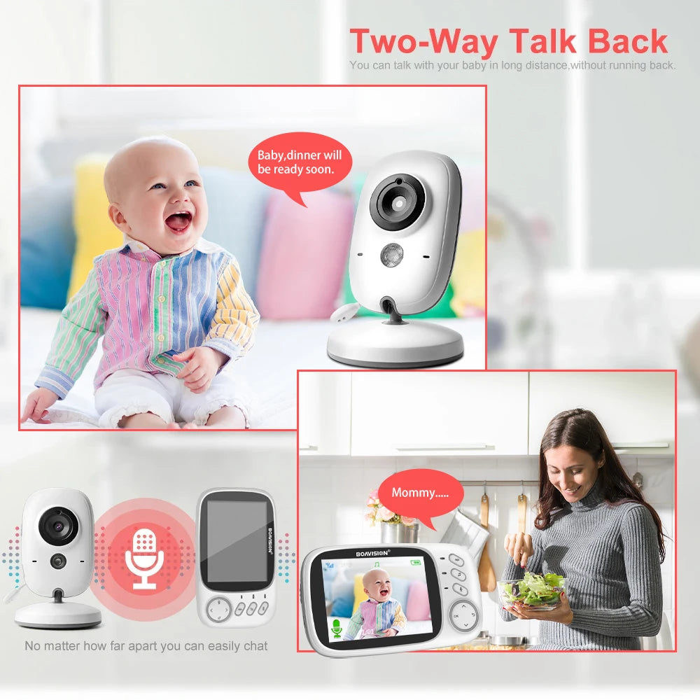 CuddleView VB603: 2.4G Wireless Baby Monitor with 3.2 Inches LCD Display