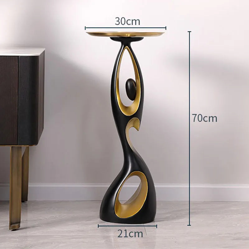 ArtVibe Abstract Sofa Side Table: A Creative Blend of Light Luxury and Modern Elegance - Perfect for Living Room, Porch, or Any Corner. Elevate Your Home Decor with This Designer Furniture Piece