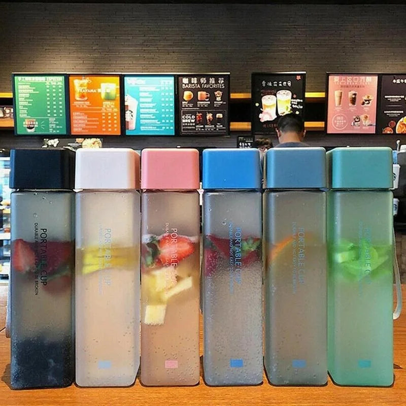 ClearSip MatteSquare: 500ml Outdoor Sports Water Cup.