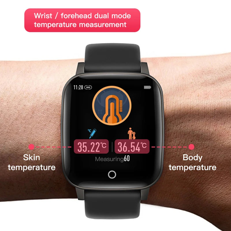 CanMixs Smartwatch: Designed for Women and Men, Features Heart Rate Monitor, Temperature Tracking, and Information Reminders. Ideal for Outdoor Sports and Fitness. Compatible with Android