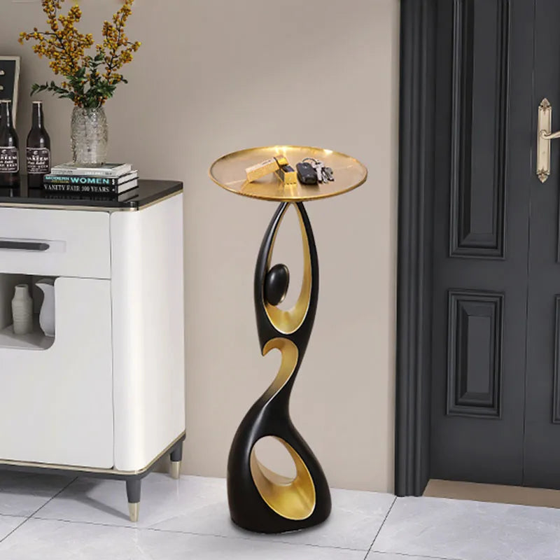 ArtVibe Abstract Sofa Side Table: A Creative Blend of Light Luxury and Modern Elegance - Perfect for Living Room, Porch, or Any Corner. Elevate Your Home Decor with This Designer Furniture Piece