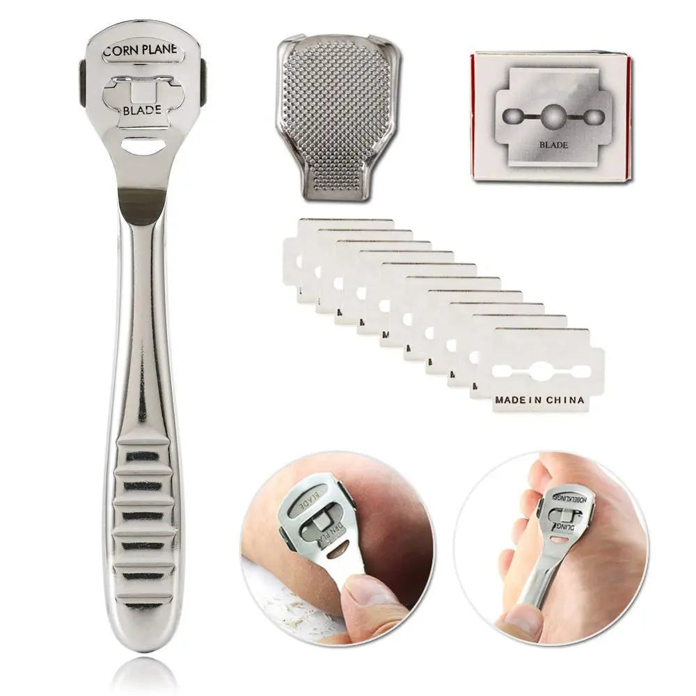 SmoothSculpt Pro: Precision Stainless Steel Callus Shaver & Foot Care Kit