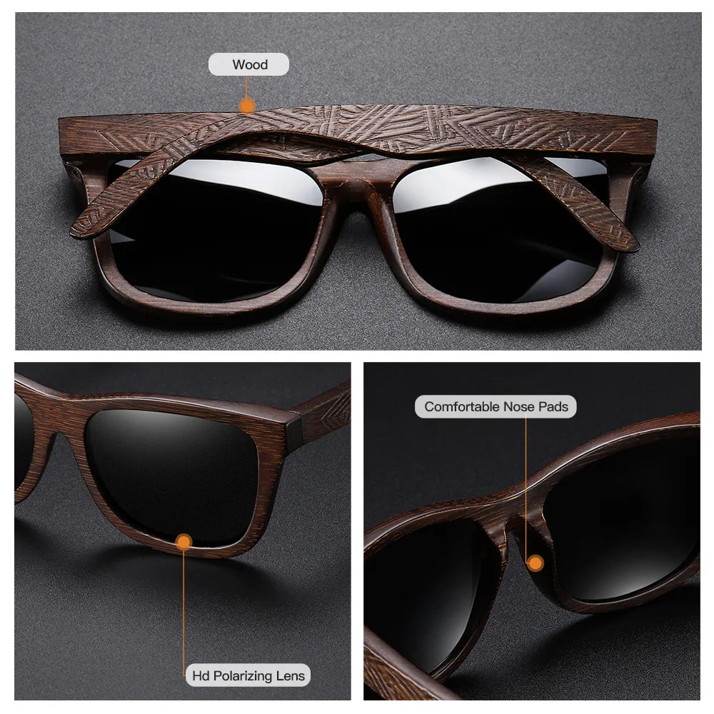 BambooBloom PolarView: Handcrafted Polarized Bamboo Sunglasses