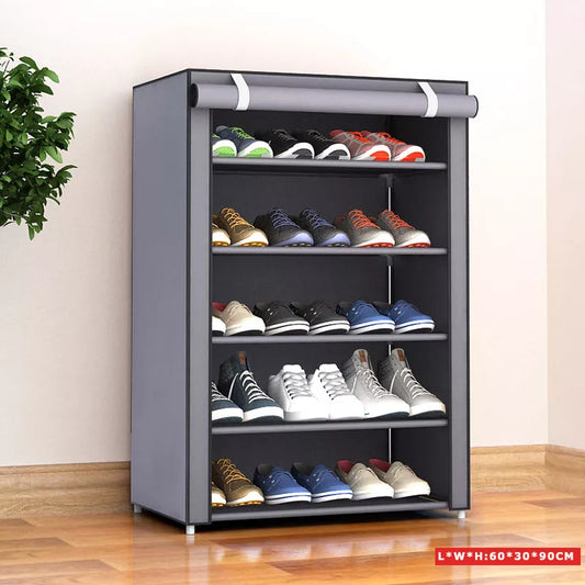 EasyFit FabricStack: Multilayer Shoe Organizer.