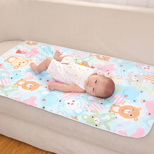 CartoonComfort Waterproof Changing Mat: Multi-Size Baby Pad.