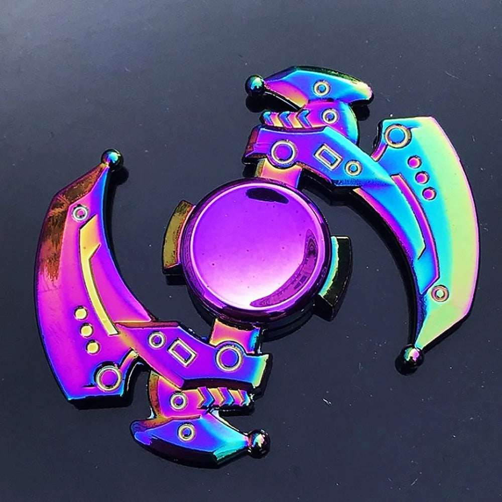 VortexGlide Spectrum: Metal Rainbow Fidget Spinner - Colorful EDC Hand Spinner for Stress Relief and Focus