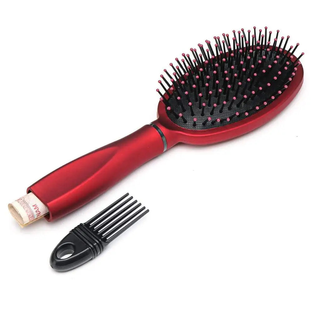 LockLocket Brush Safe: A Secret Stash Box cleverly disguised as a Hollow Hair Comb. Perfect for Hidden Storage and Securing Valuables at Home. Keep Your Money or Keys Safe with this Innovative and Discreet Storage Solution.