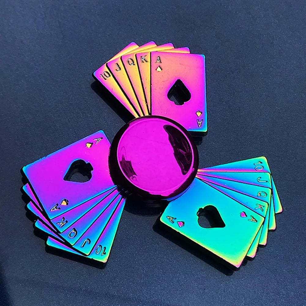 VortexGlide Spectrum: Metal Rainbow Fidget Spinner - Colorful EDC Hand Spinner for Stress Relief and Focus