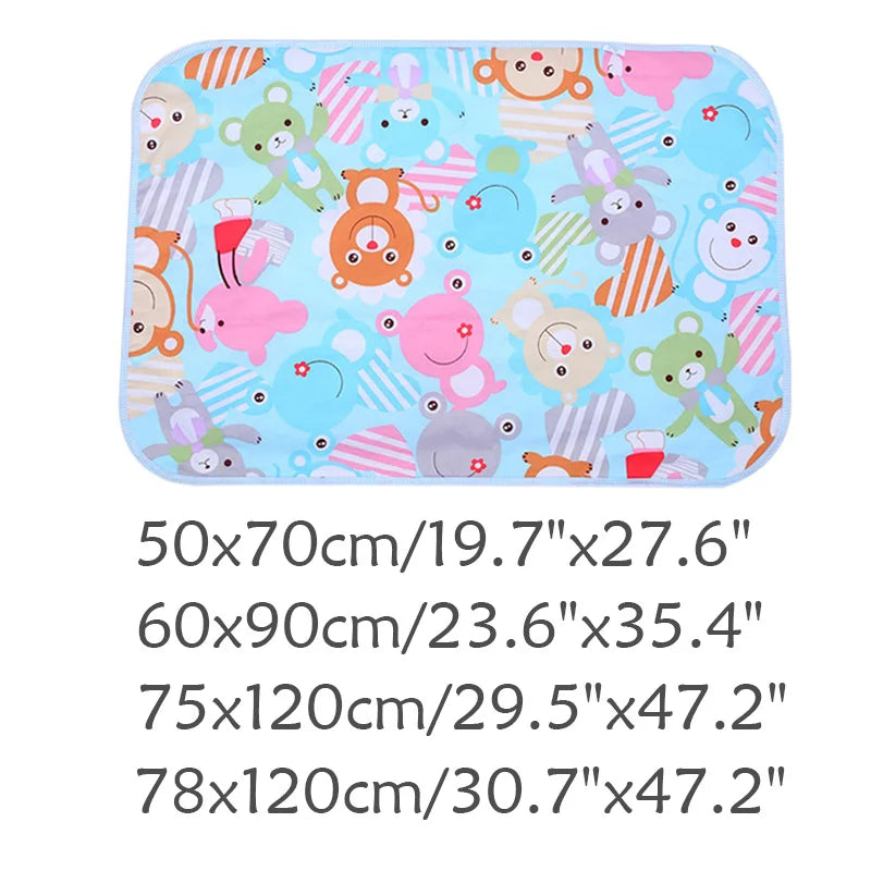 CartoonComfort Waterproof Changing Mat: Multi-Size Baby Pad.