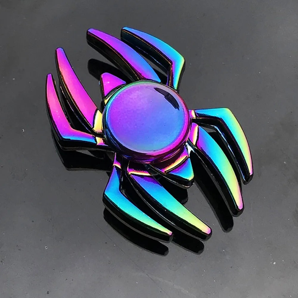 VortexGlide Spectrum: Metal Rainbow Fidget Spinner - Colorful EDC Hand Spinner for Stress Relief and Focus