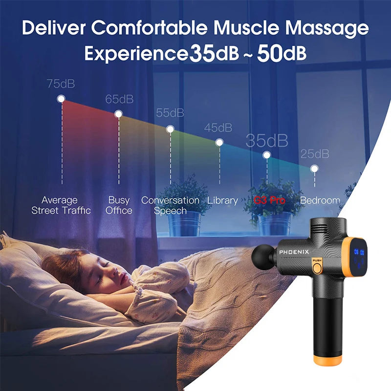 Phoenix A2 Dynamic Therapy Massage Gun: Muscle Relaxation and Deep Tissue Massager for Vibrant Health. Powerful Vibrations for Shaping, Pain Relief, and Soothing Back and Foot Massages.