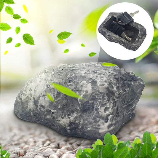 StoneGuard Outdoor Hidden Key Box: Rock-inspired Design for Secure Garden Key Storage. Concealed Mini Safe Box for Hiding and Securing Valuables. Perfect for Outdoor Use.