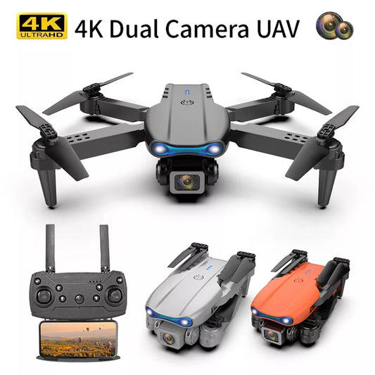 E99 Dual Camera Drone with 4K Camera: Aerial Photography UAV with Folding Aircraft Design. Equipped with Remote Control, 2.4GHz Frequency, 4CH, Fixed Height, and 6-Axis RC for an Immersive Flight Experience