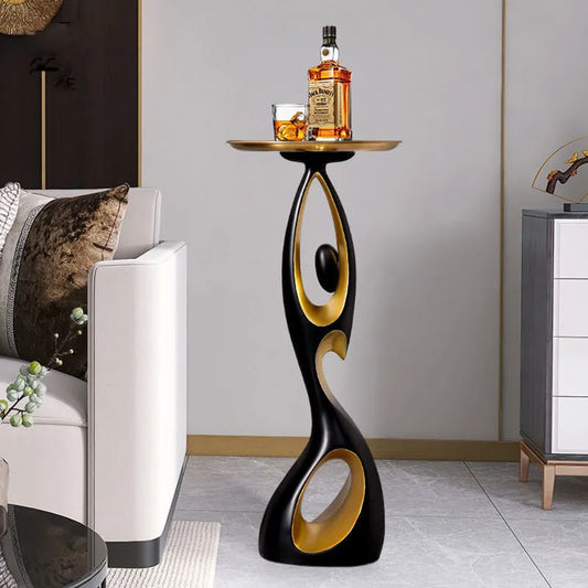 ArtVibe Abstract Sofa Side Table: A Creative Blend of Light Luxury and Modern Elegance - Perfect for Living Room, Porch, or Any Corner. Elevate Your Home Decor with This Designer Furniture Piece