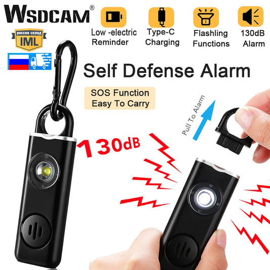 Safeguard Siren: WSDCAM 130dB Self Defense Alarm for Women and Children - Panic Alarm Keychain