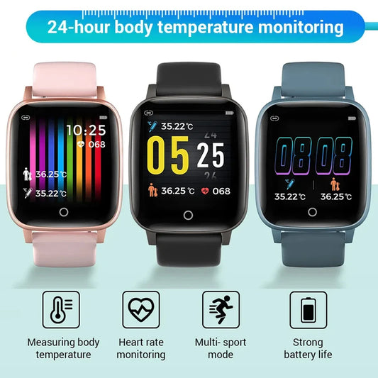 CanMixs Smartwatch: Designed for Women and Men, Features Heart Rate Monitor, Temperature Tracking, and Information Reminders. Ideal for Outdoor Sports and Fitness. Compatible with Android