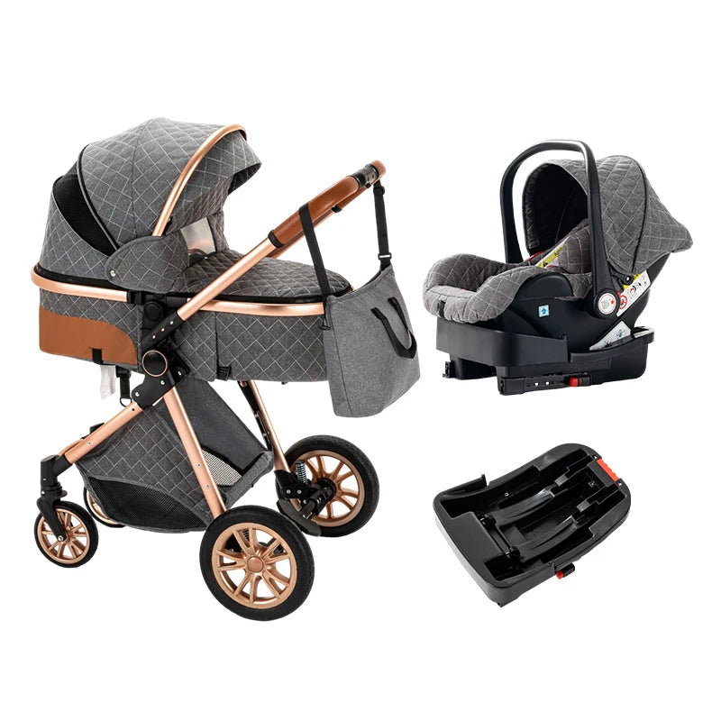 RoyalLux Elite: 3-in-1 High Landscape Baby Stroller.