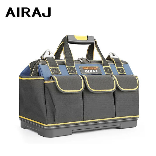 AIRAJ 2023 ProGuard Tool Tote: 1680D Oxford Waterproof, Wear-Resistant, 13-23 inch Electrician's Essential Toolkit