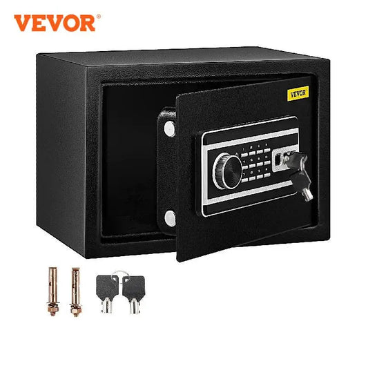 VEVOR SecureTouch Fingerprint Lock Safe Deposit Box: Digital Electronic Piggy Bank with 0.8/1.7/2.1 Cubic Feet Capacity - Ideal for Storing Money and Guns with Hidden Security.