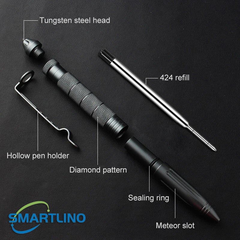 Guardianscribe Tactical Pen: High-Quality Metal Ballpoint for Self Defense and Emergency Situations