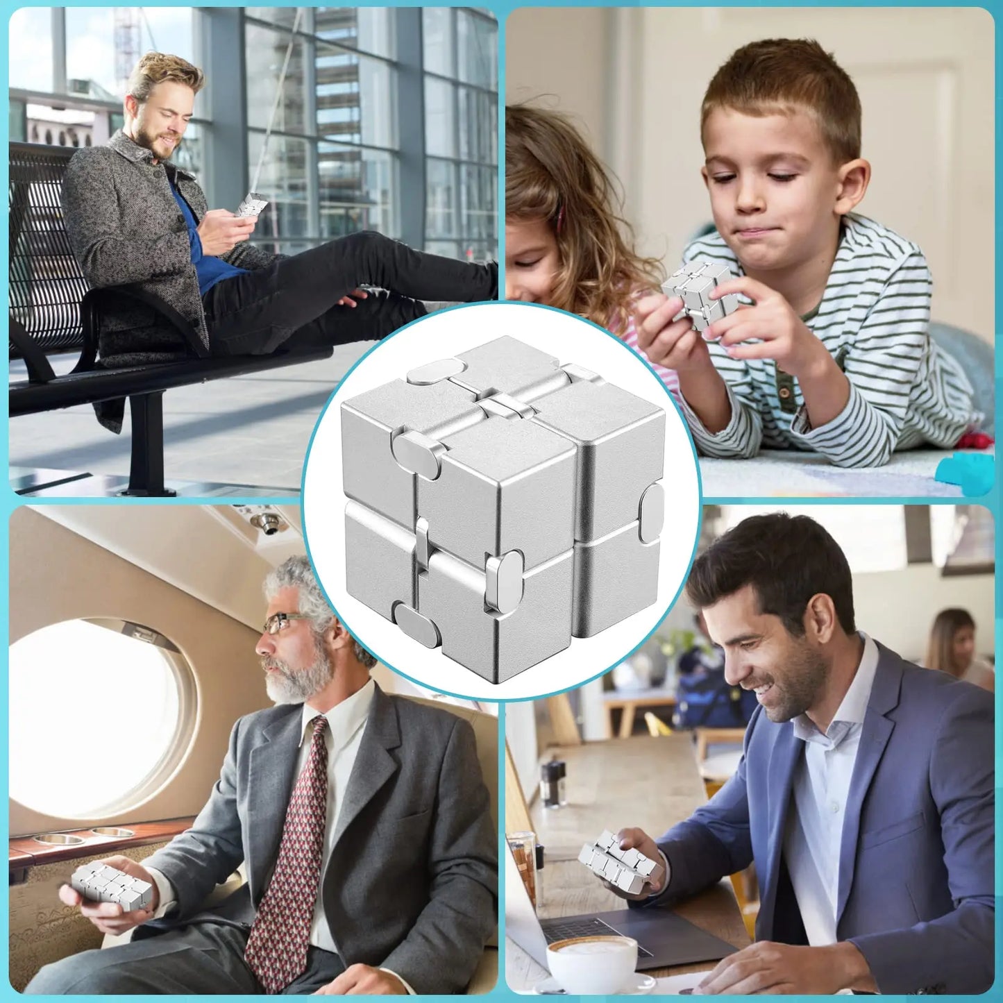 EternaRelax Infinity Cube: Magic Cube Stress Relief Toy for Children and Adults - Portable Educational and Relaxation Gift