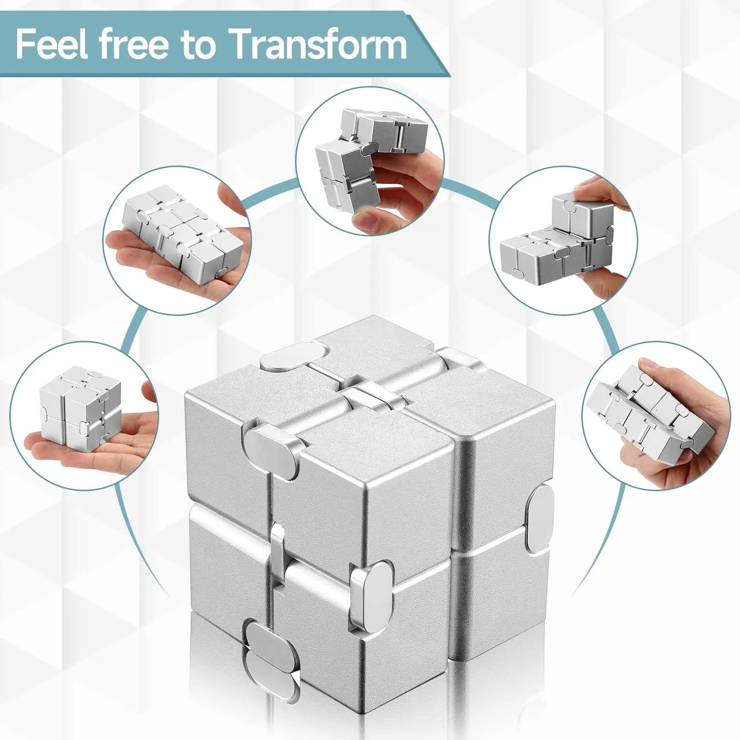 EternaRelax Infinity Cube: Magic Cube Stress Relief Toy for Children and Adults - Portable Educational and Relaxation Gift