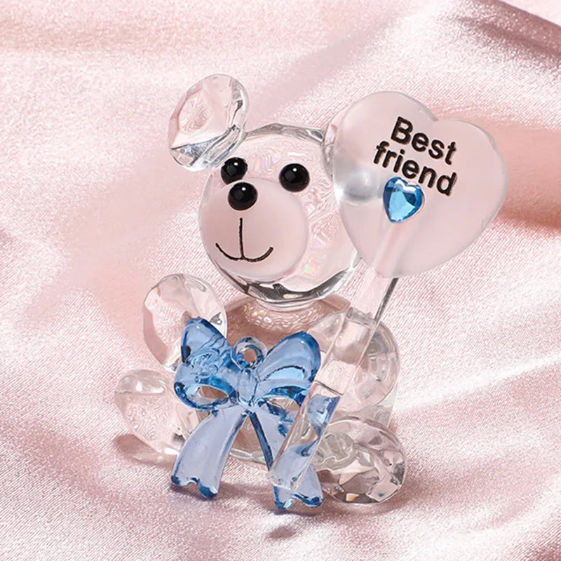 Crystal Glass Bear I Love You Perfect for Valentines Day 2024